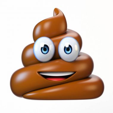     Beyaz arka plan üzerinde kaka surat 3d render izole emoji poop 