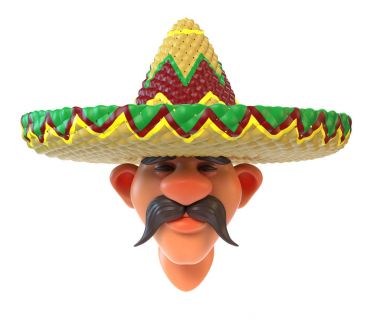 Sombrero 3d render ile Meksika