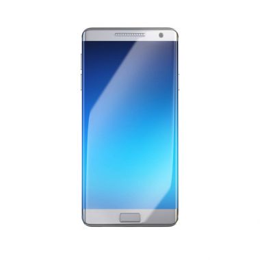 Beyaz arka plan üzerinde 3d render izole akıllı telefon