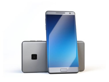 Beyaz arka plan üzerinde 3d render izole akıllı telefon
