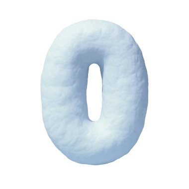 Kar font sayı 0 3d oluşturma