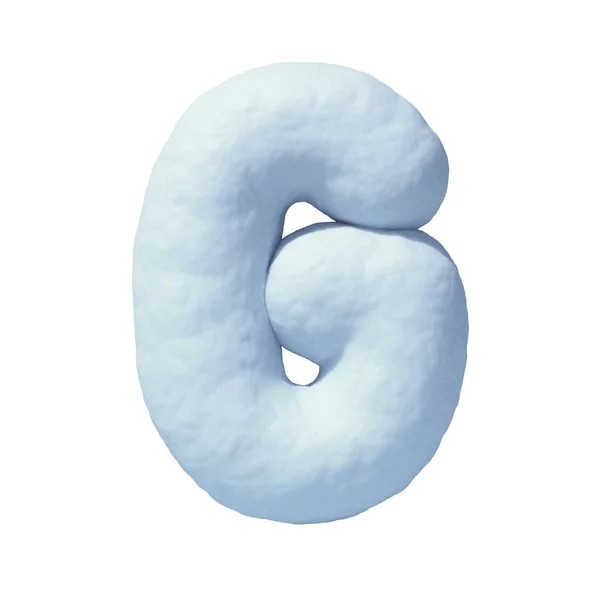 Snow font letter G 3d rendering — Stock Photo, Image