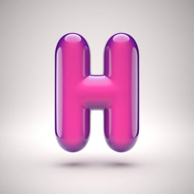 Yuvarlak pembe parlak yazı tipi 3d render sayı 9