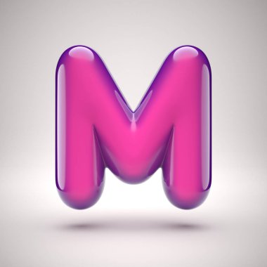 Yuvarlak pembe parlak yazı tipi 3d render sayı 9