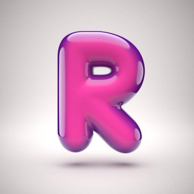 Yuvarlak pembe parlak yazı tipi 3d render sayı 9
