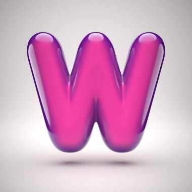 Yuvarlak pembe parlak yazı tipi 3d render sayı 9