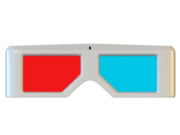 3D眼镜 白色背景隔离 — 图库照片
