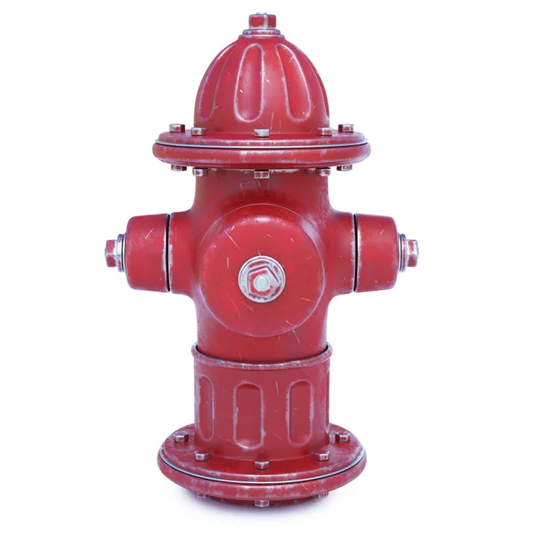 Požární Hydrant Izolovaných Bílém Pozadí Vykreslování — Stock fotografie