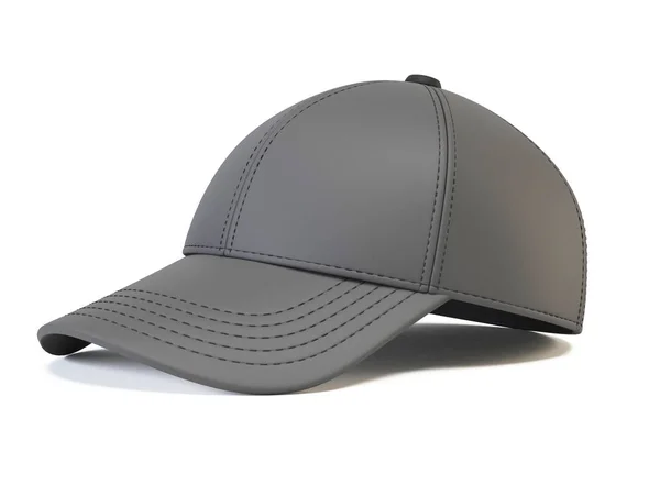 Berretto Baseball Grigio Modello Modello Cappello Vuoto Isolato Sfondo Bianco — Foto Stock