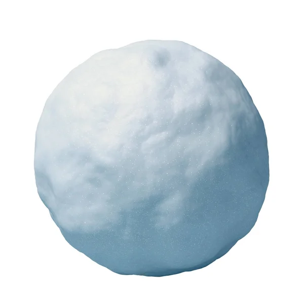 Sneeuwbal Geïsoleerd Een Witte Achtergrond Rendering — Stockfoto