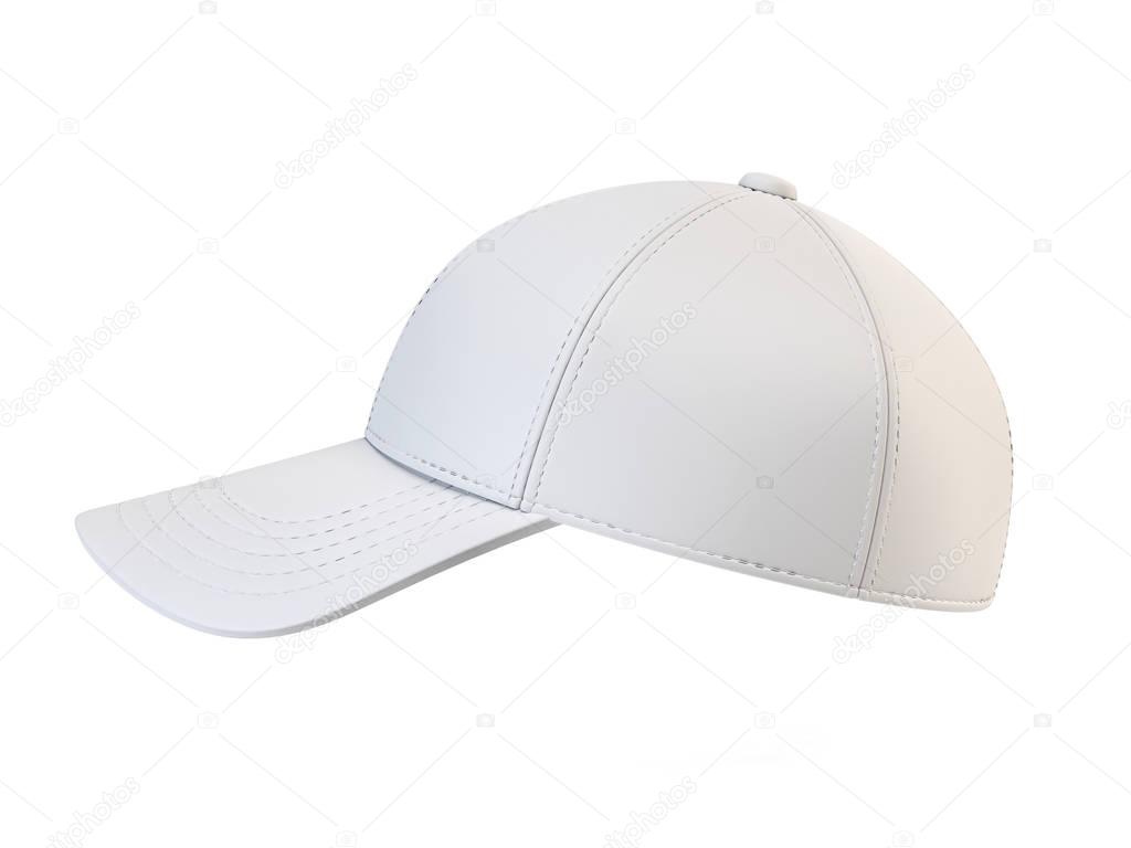 White Baseball Cap Mock Blank Hat Template Isolated White Background — Stock Photo © koya979 ...