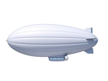 Zeppelin zeplin kopya alanı, 3d render ile