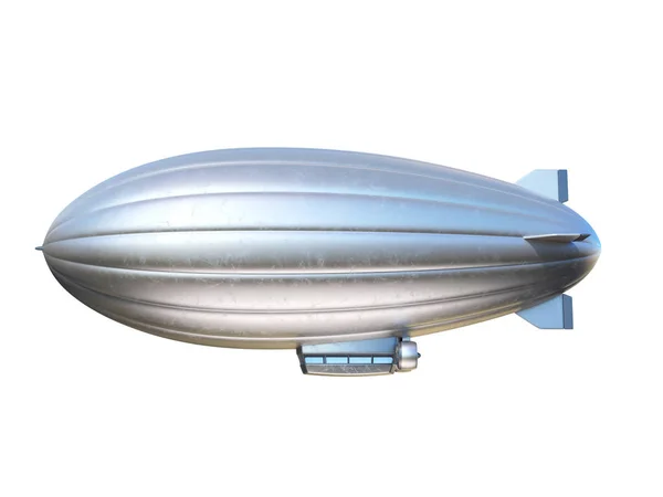 Zeppelin Sterowiec Kopii Przestrzeni Renderowania — Zdjęcie stockowe