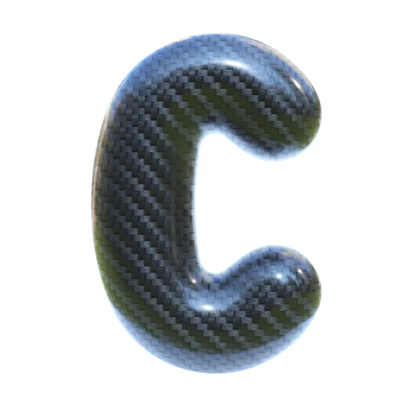 碳纤维字体字母 隔离插图 — 图库照片