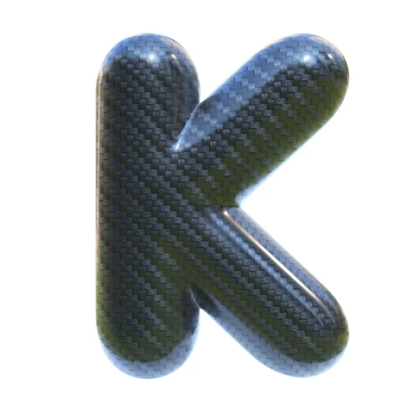 Carbon Fiber Font Letter Isolated Illustration — Stock Photo, Image