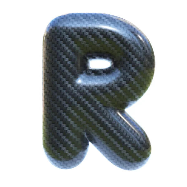 Carbon Fiber Font Letter Isolated Illustration — Stock Photo, Image