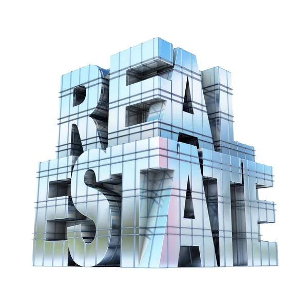 Real Estate Icon Rendering Isolated Illustration White Background — Stock Photo, Image