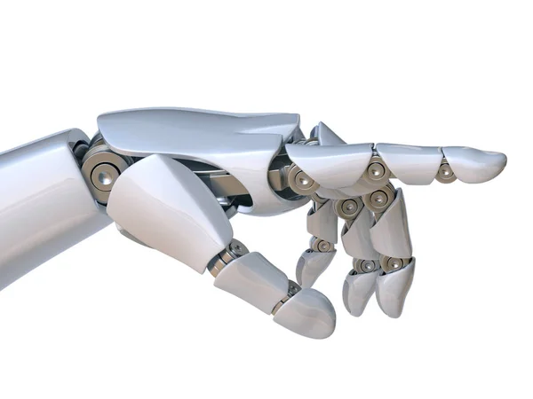 Robot Kéz Mutató Mutatóujj Megható Gesztus Leképezés — Stock Fotó