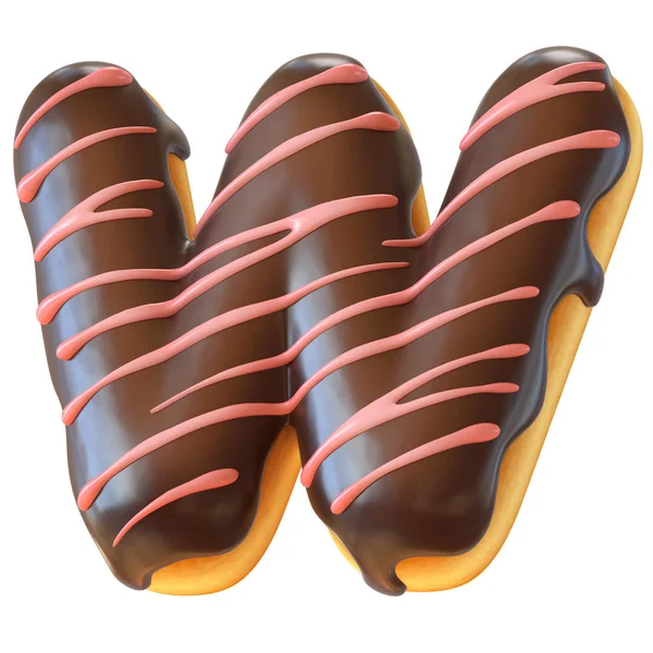 Geglazuurde Donut Lettertype Rendering Letter — Stockfoto