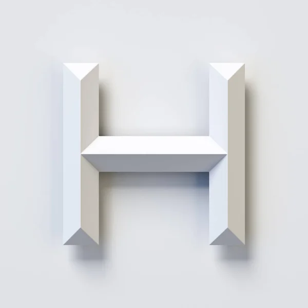 Letter Plein Drie Dimensionale Lettertype Wit Eenvoudige Geometrische Gieten Schaduw — Stockfoto