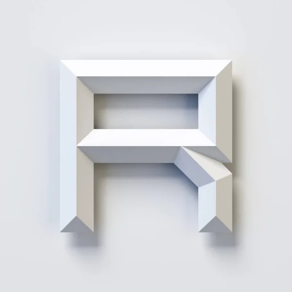 Letter Plein Drie Dimensionale Lettertype Wit Eenvoudige Geometrische Gieten Schaduw — Stockfoto