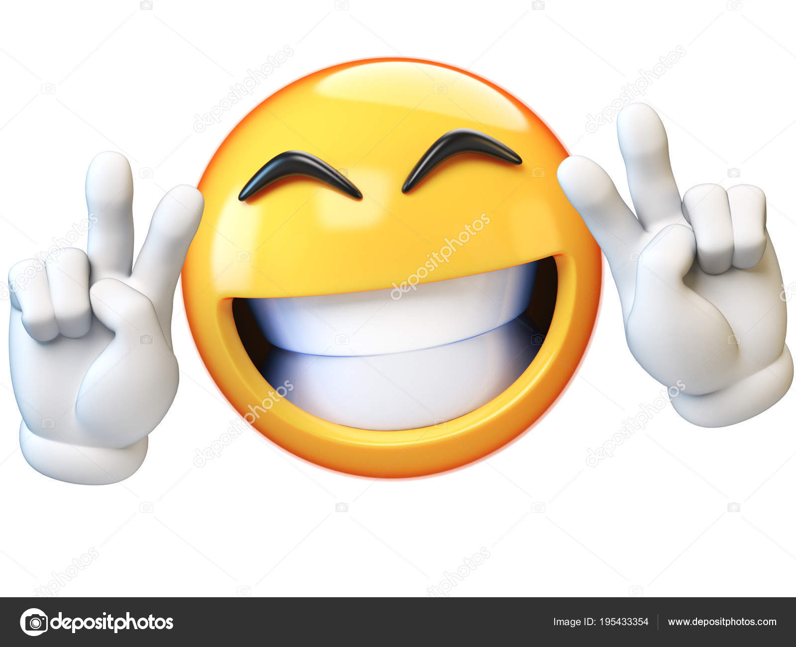 Peace Emoji Isolated White Background Victory Emoticon Rendering Stock  Photo by ©koya979 195433354