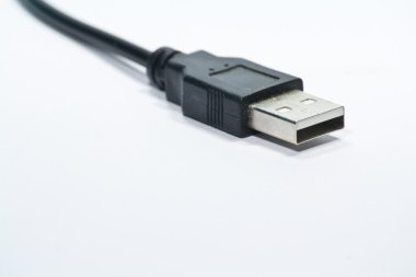 Beyaz arka plan üzerinde izole Usb bağlantı kablosu.
