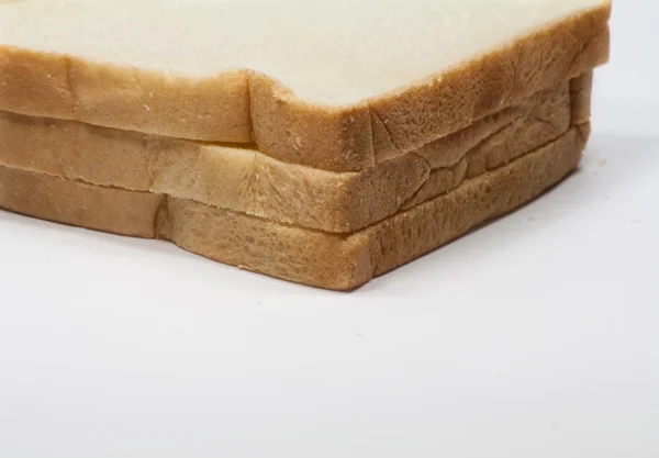 Torrada de pão branco de fatia — Fotografia de Stock
