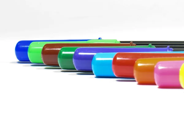 Canetas coloridas isoladas — Fotografia de Stock