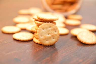 İtalyan çerezleri atıştırmalıklar ile tuz crakers