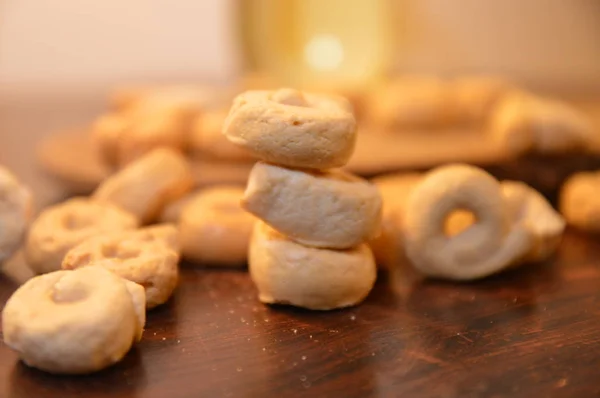 Biscotti Forno Tradizionali Italiani Con Sale — Foto Stock