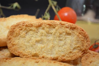 küçük kızarmış ekmek crostini İtalyan bruschetta için