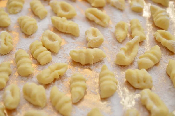 Olasz Gnocchi Hagyományos Burgonya Tészta — Stock Fotó