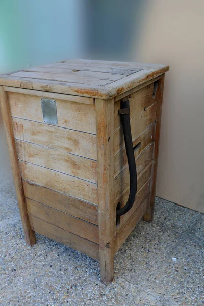 Oude Elektrische Vintage Houten Wasmachine Uit Eind 1950 — Stockfoto