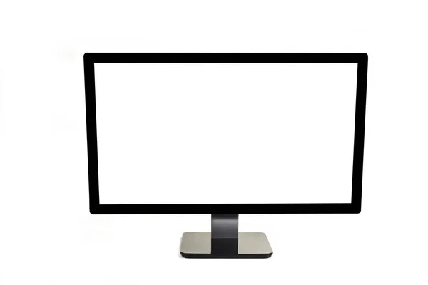 Monitor Blank White Screen Isolated White Background — Stock Photo, Image