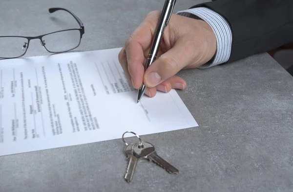 Signed House Purchase Agreement Loan Approval — Stok fotoğraf
