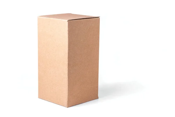 白色背景上的封闭纸盒 — 图库照片