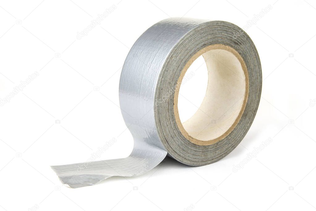 Roll of duck or duct tape on the white background