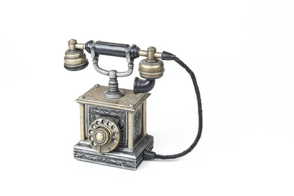 Vecchio Telefono Retrò Sullo Sfondo Bianco — Foto Stock