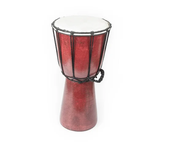Handmade Djembe Drum White Background — Stock Photo, Image