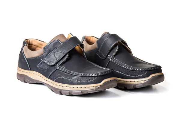 Läder Casual Skor För Mannen Den Vita — Stockfoto