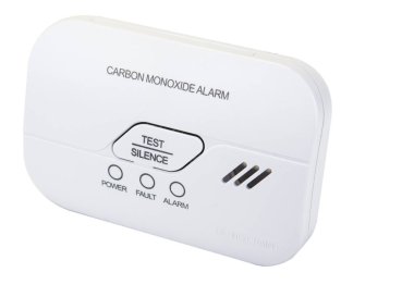 Carbon monoxide alarm for safe sleep on white clipart