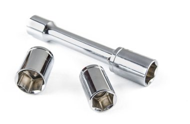 Set of stainless steel hex sockets for Torque Wrench clipart