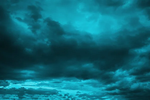 Dramatic Dark Cloudy Stormy Sky Evening — Stock Photo, Image