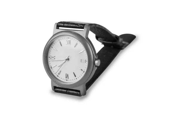 Wrist Watch Leather Strap White — Stock Photo, Image