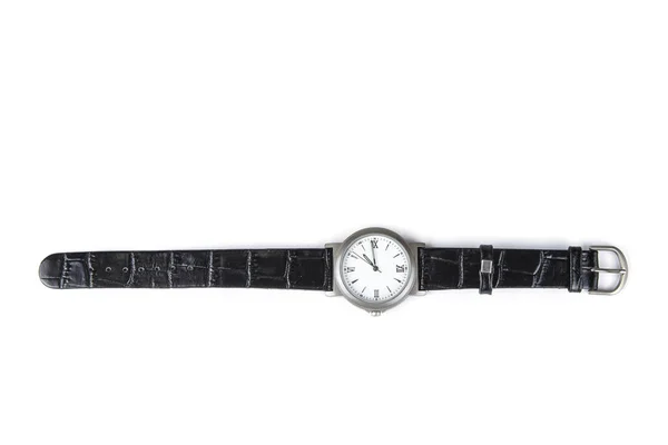 Wrist Watch Leather Strap White — Stock Photo, Image