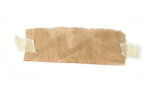 Yapışkan Bantla Yapıştırılmış Yırtık Kağıt Parçaları — Stok fotoğraf
