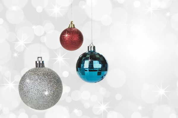 Christmas Balls Decoration Abstract Bokeh Background — Stock Photo, Image