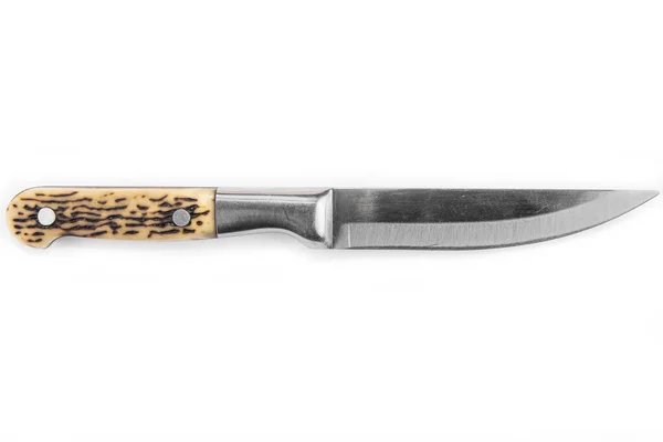 Yapay Fildişi Saplı Keskin Bir Bıçak — Stok fotoğraf