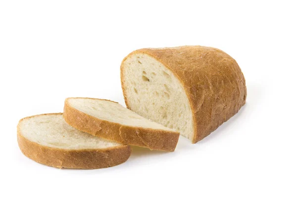 Two Slice Bread White Background — Stock Photo, Image